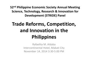 Trade Reforms, Competition, and Innovation in the