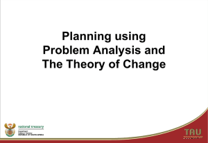 Planning - Problem Analysis to the Logic Model (TAU Master) Peter