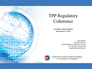 TPP Regulatory Coherence - U.S. Chamber of Commerce