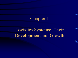 Chapter 1 Logistics Systems: Their Development and Growth