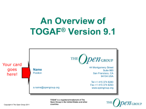What is TOGAF - The Open Group