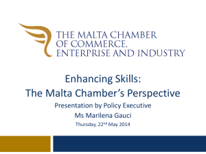 The Malta Chamber`s Perspective