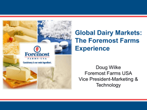 Foremost Farms USA Marketing and Sales Plan 2011