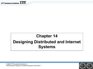 The Process of Designing Distributed and Internet Systems