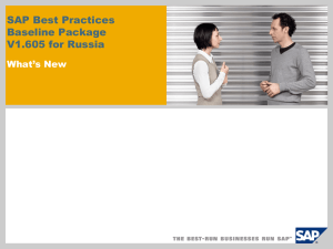 What`s New - SAP Best Practices