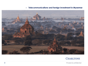 Telecoms Law - Charltons Myanmar