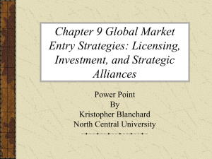 Chapter 9 Global Market Entry Strategies