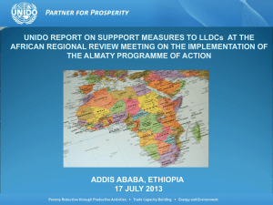 UNIDO support measures - Second United Nations Conference on