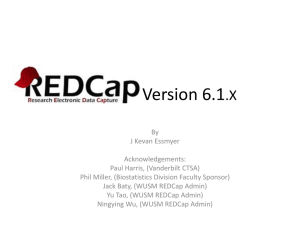 Brief Introduction to Redcap