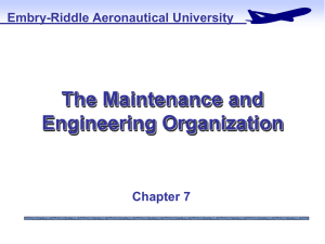 The Maintenance and Engineering Organizational Chart