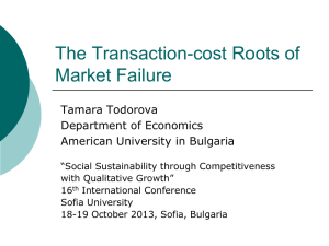 Transaction-cost Roots of Market Failure