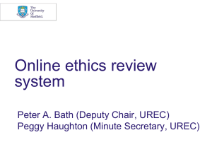 Online Ethics System - University of Sheffield
