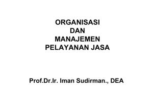 Organisasi dan manajemen pelayanan jasa