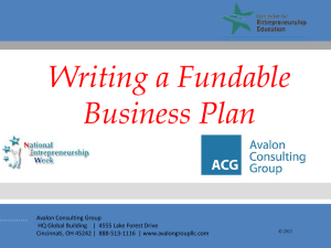 Writing a Fundable Business Plan