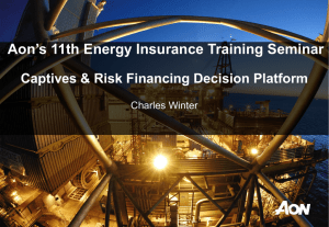 Risk Finance Decision Platform - to the Aon Energy Insurance