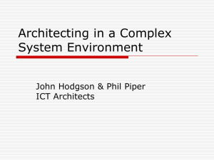 Architecting in a Complex System Environment