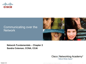 Communicating over the Network - Information Systems Technology