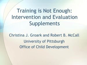 Intervention and Evaluation Supplements (PowerPoint)