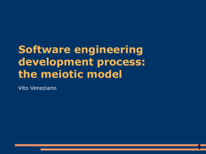 1 Software engineering development process: the meiotic model