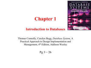CHAPTER 1 INTRODUCTION TO DATABASES