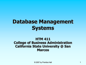 Introduction to Database Processing