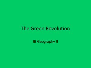 The Green Revolution - George Washington High School
