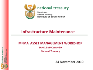 Infrastructure Management Presentation - MFMA