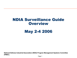 EVMS Surveillance Implementation of the NDIA PMSC Surveillance