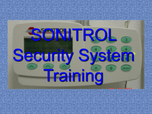 Sonitrol Security System Instructions