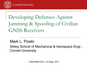 Developing Defenses Against Jamming & Spoofing of Civilian