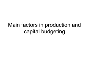factors in production and capital budgeting