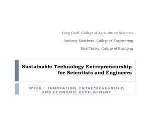 Sustainable Technology Entrepreneurship for Scientists and