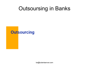 Outsourcing in Banks ppt