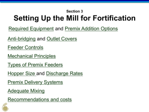 Mill Set-up - Food Fortification Initiative