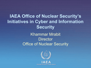 IAEA Office of Nuclear Security`s Initiatives in Cyber and Information
