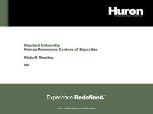 Huron`s Approach - Stanford University