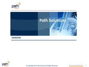 iWINDOW Path Solutions Key Features