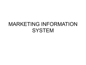 MARKETING INFORMATION SYSTEM