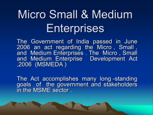 Micro Small & Medium Enterprises