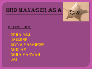 Grp 7-HRD Manager as change agent