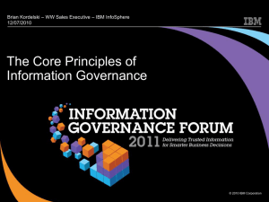 The Core Principles of Information Governance