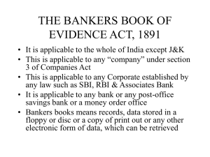 acts affecting bankers