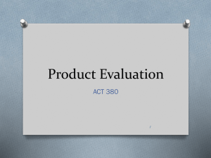 Product Evaluation