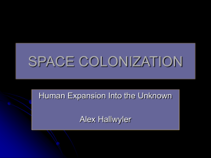 NMSU Slides on Space Colonization