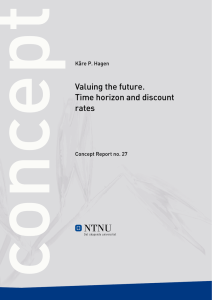 Valuing the future. Time horizon and discount rates - Concept