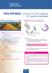 Philippines Factsheet - ASEAN IPR SME Helpdesk
