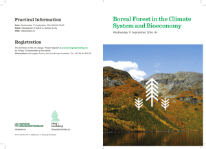 Boreal Forest in the Climate System and Bioeconomy