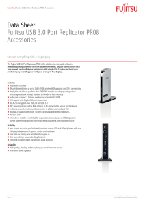 Data Sheet Fujitsu USB 3.0 Port Replicator PR08