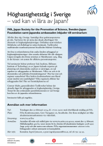 Höghastighetståg i Sverige – vad kan vi lära av Japan?