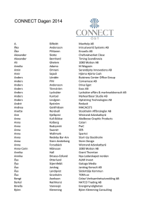 Här hittar du deltagarlista till CONNECT dagen 2014